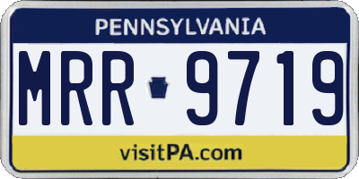 PA license plate MRR9719