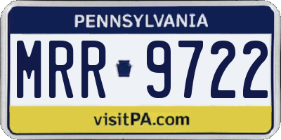 PA license plate MRR9722