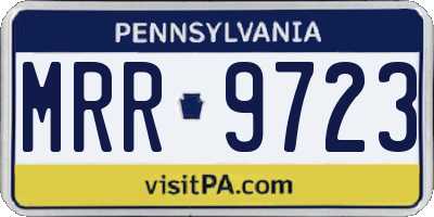 PA license plate MRR9723