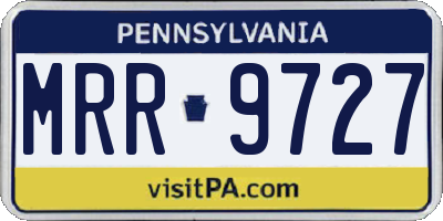 PA license plate MRR9727