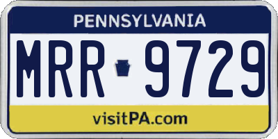 PA license plate MRR9729
