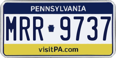 PA license plate MRR9737