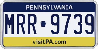 PA license plate MRR9739