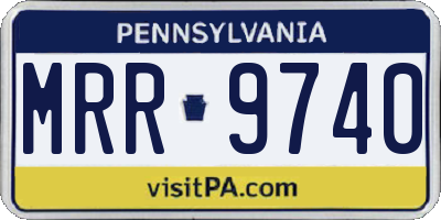 PA license plate MRR9740