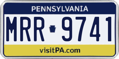 PA license plate MRR9741