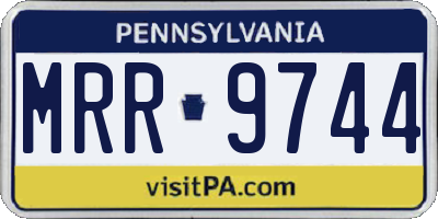 PA license plate MRR9744