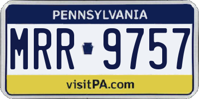 PA license plate MRR9757