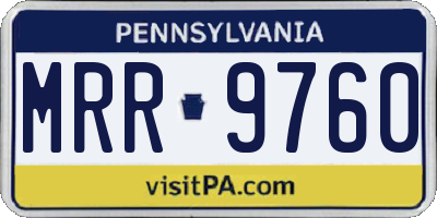 PA license plate MRR9760