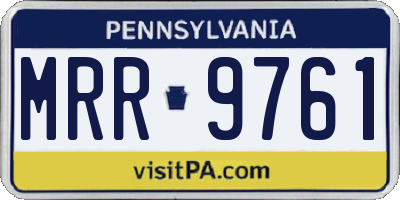 PA license plate MRR9761