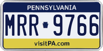PA license plate MRR9766
