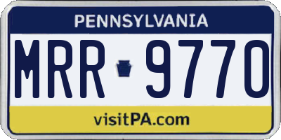 PA license plate MRR9770