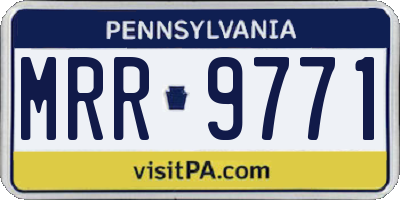 PA license plate MRR9771