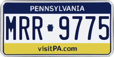 PA license plate MRR9775