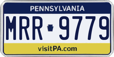 PA license plate MRR9779