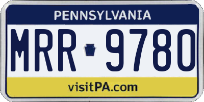 PA license plate MRR9780