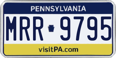 PA license plate MRR9795
