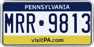 PA license plate MRR9813