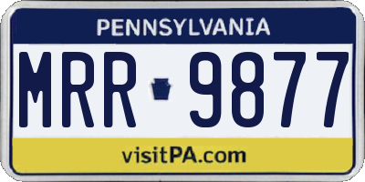 PA license plate MRR9877