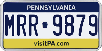 PA license plate MRR9879