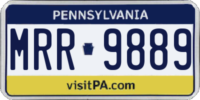 PA license plate MRR9889