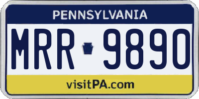 PA license plate MRR9890