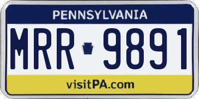 PA license plate MRR9891
