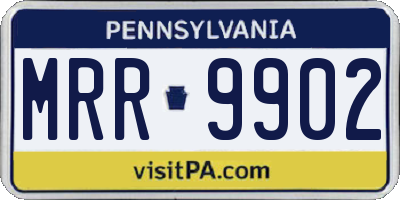 PA license plate MRR9902