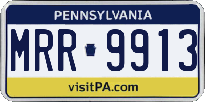 PA license plate MRR9913