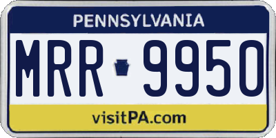 PA license plate MRR9950