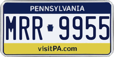 PA license plate MRR9955