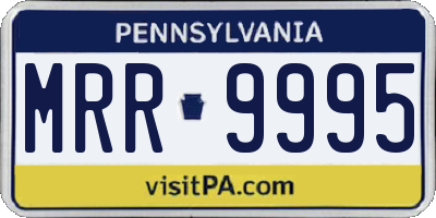 PA license plate MRR9995