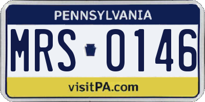 PA license plate MRS0146