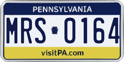 PA license plate MRS0164