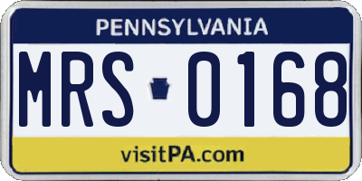 PA license plate MRS0168