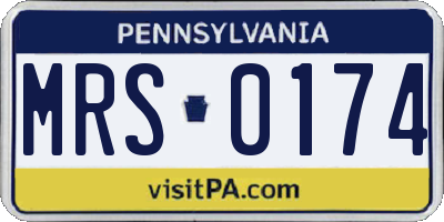 PA license plate MRS0174