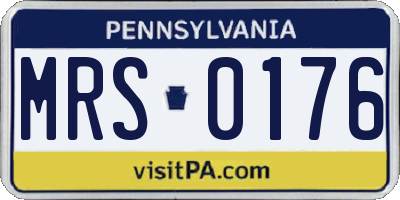 PA license plate MRS0176