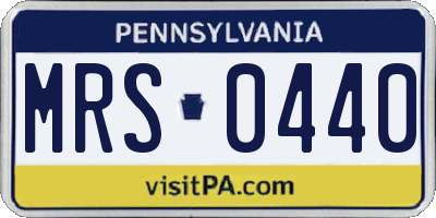 PA license plate MRS0440