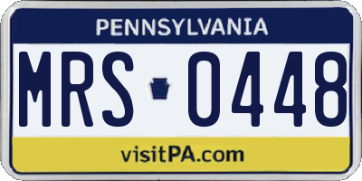 PA license plate MRS0448