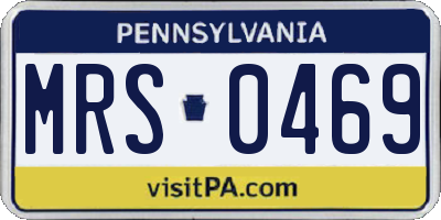 PA license plate MRS0469