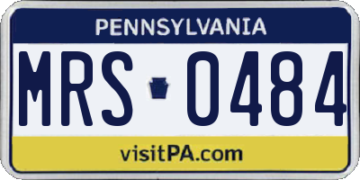 PA license plate MRS0484