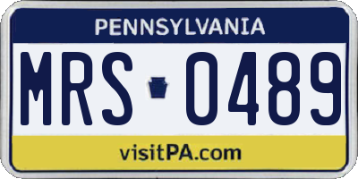 PA license plate MRS0489