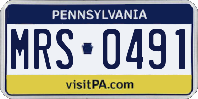 PA license plate MRS0491