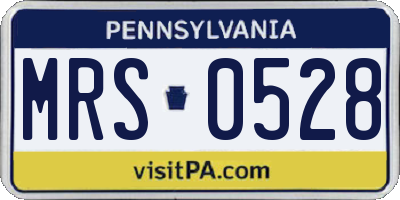PA license plate MRS0528