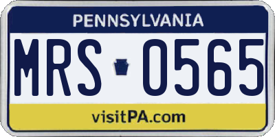 PA license plate MRS0565