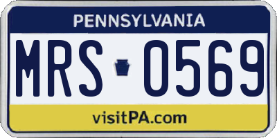 PA license plate MRS0569