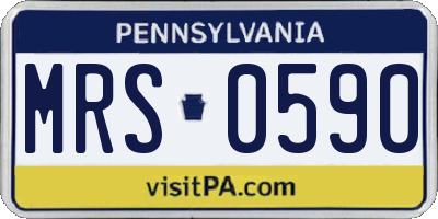 PA license plate MRS0590