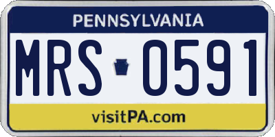 PA license plate MRS0591
