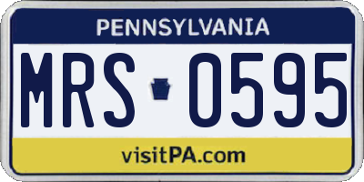 PA license plate MRS0595