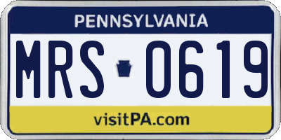 PA license plate MRS0619