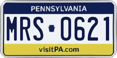 PA license plate MRS0621